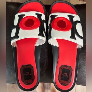 Dior Red Leather Slides